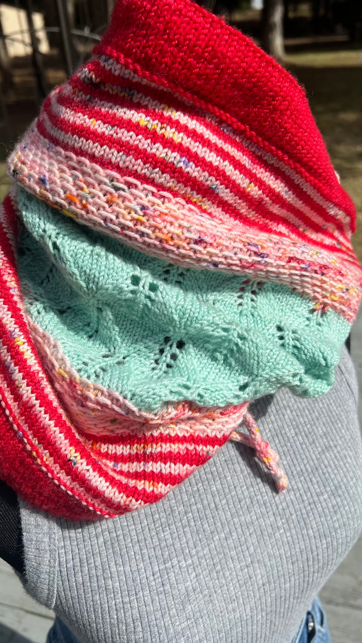 Hand knit Cowl
