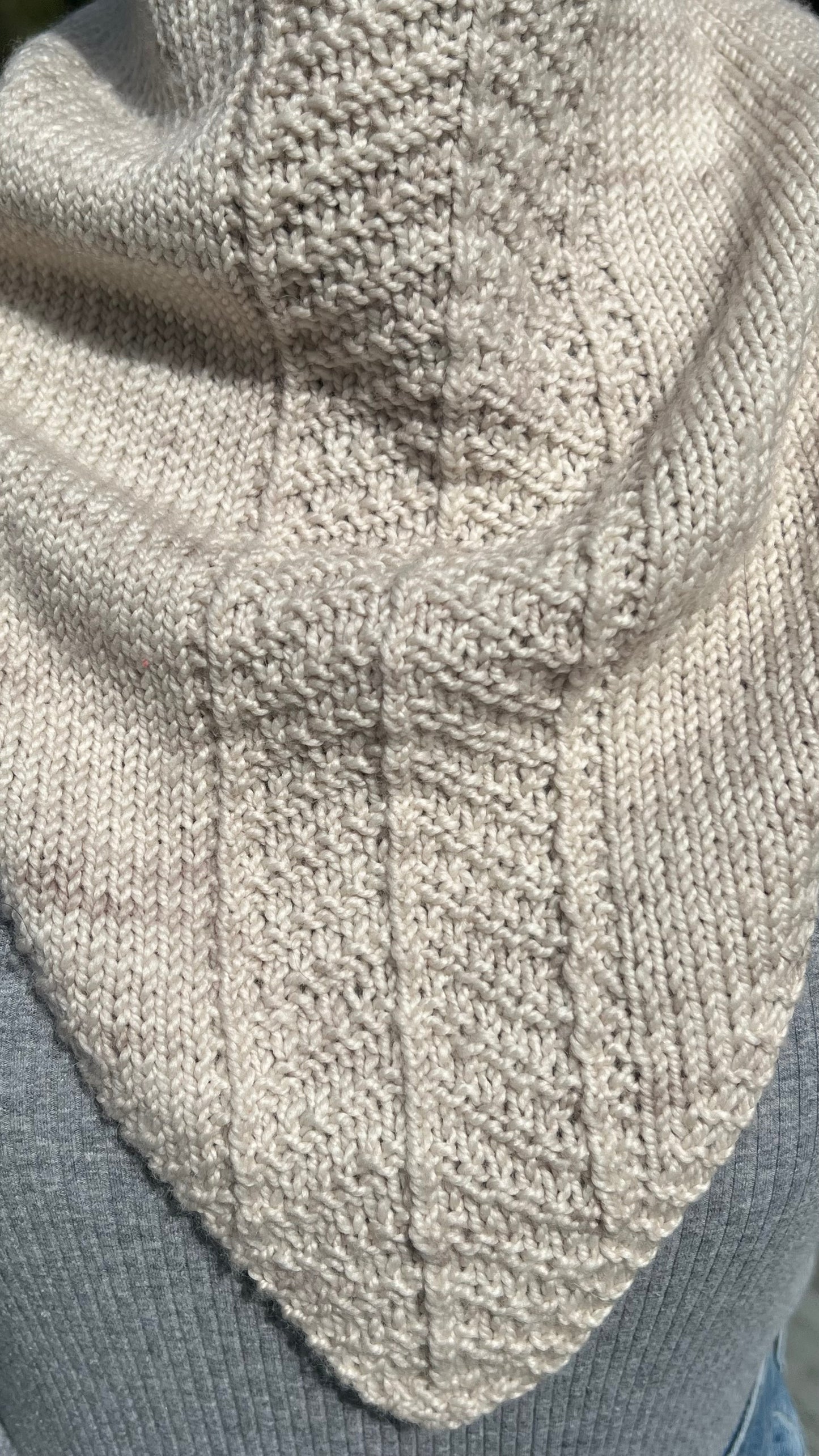 Hand knit bandanna/scarf