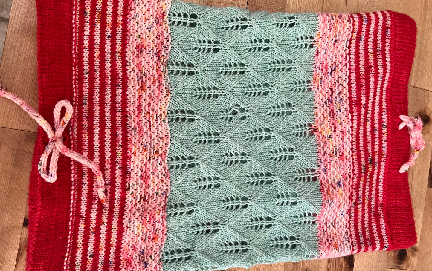 Hand knit Cowl
