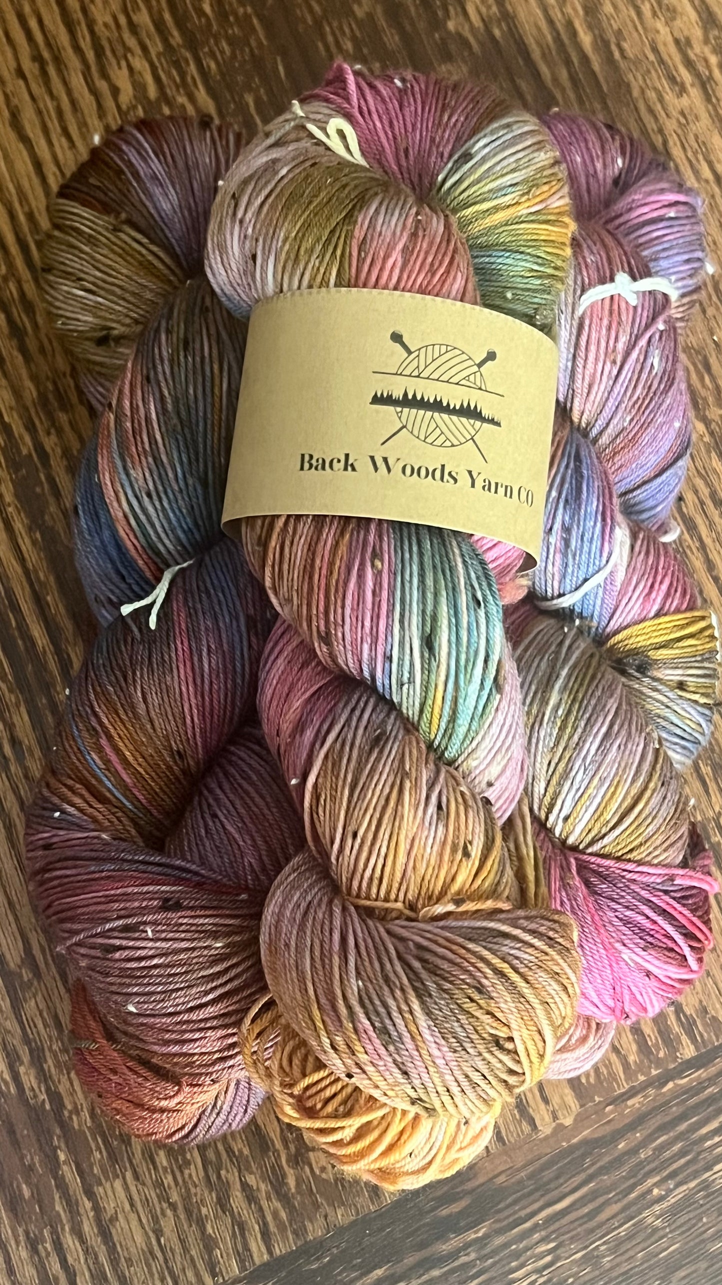 Fingering/ sock weight 75% SW Merino 15% Nylon 10%. 437 yds