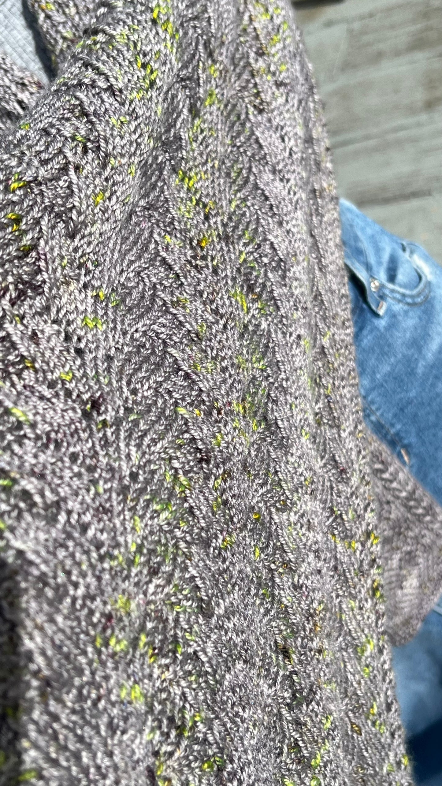 Cashmere Blend hand knit scarf