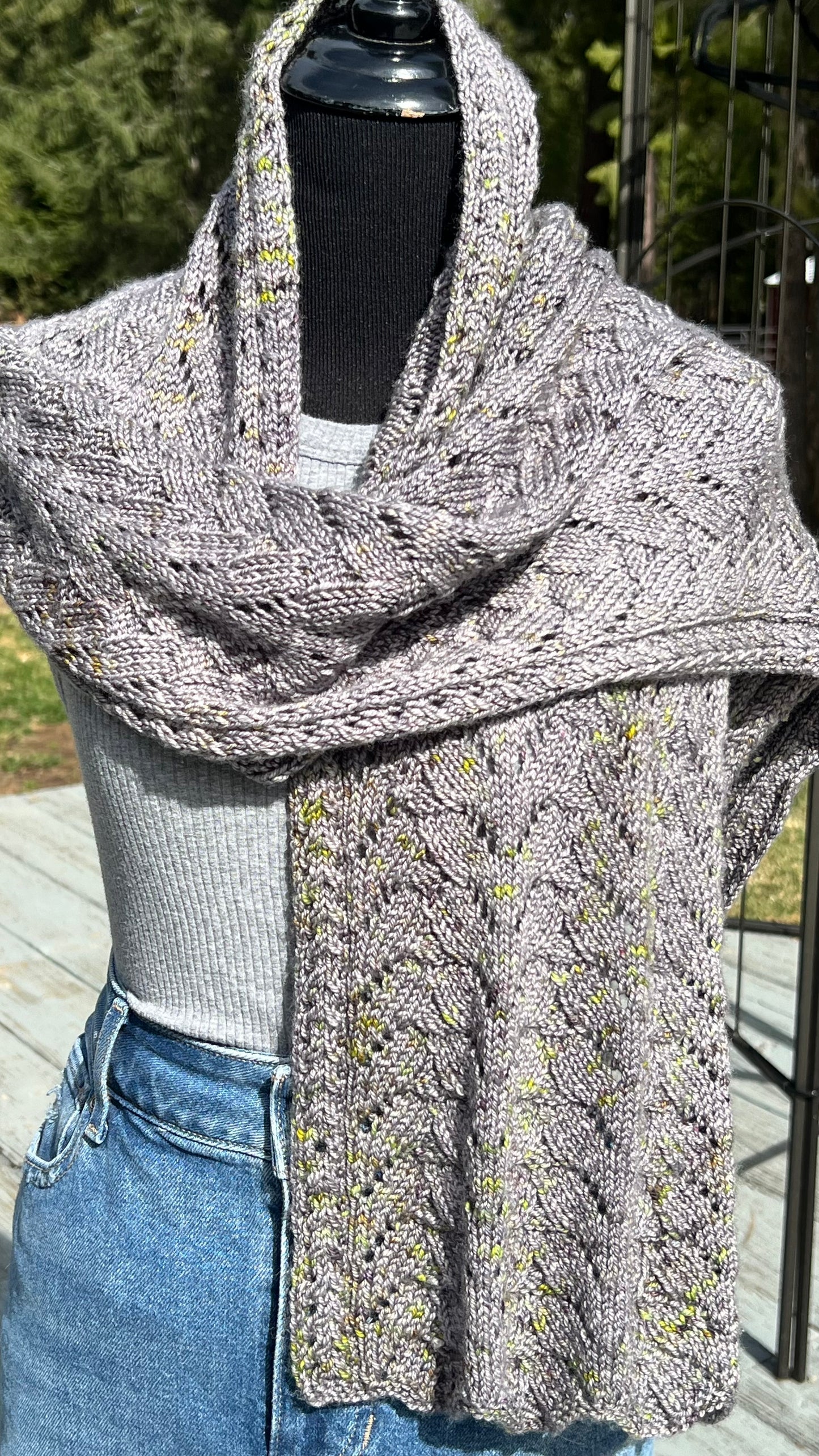 Cashmere Blend hand knit scarf